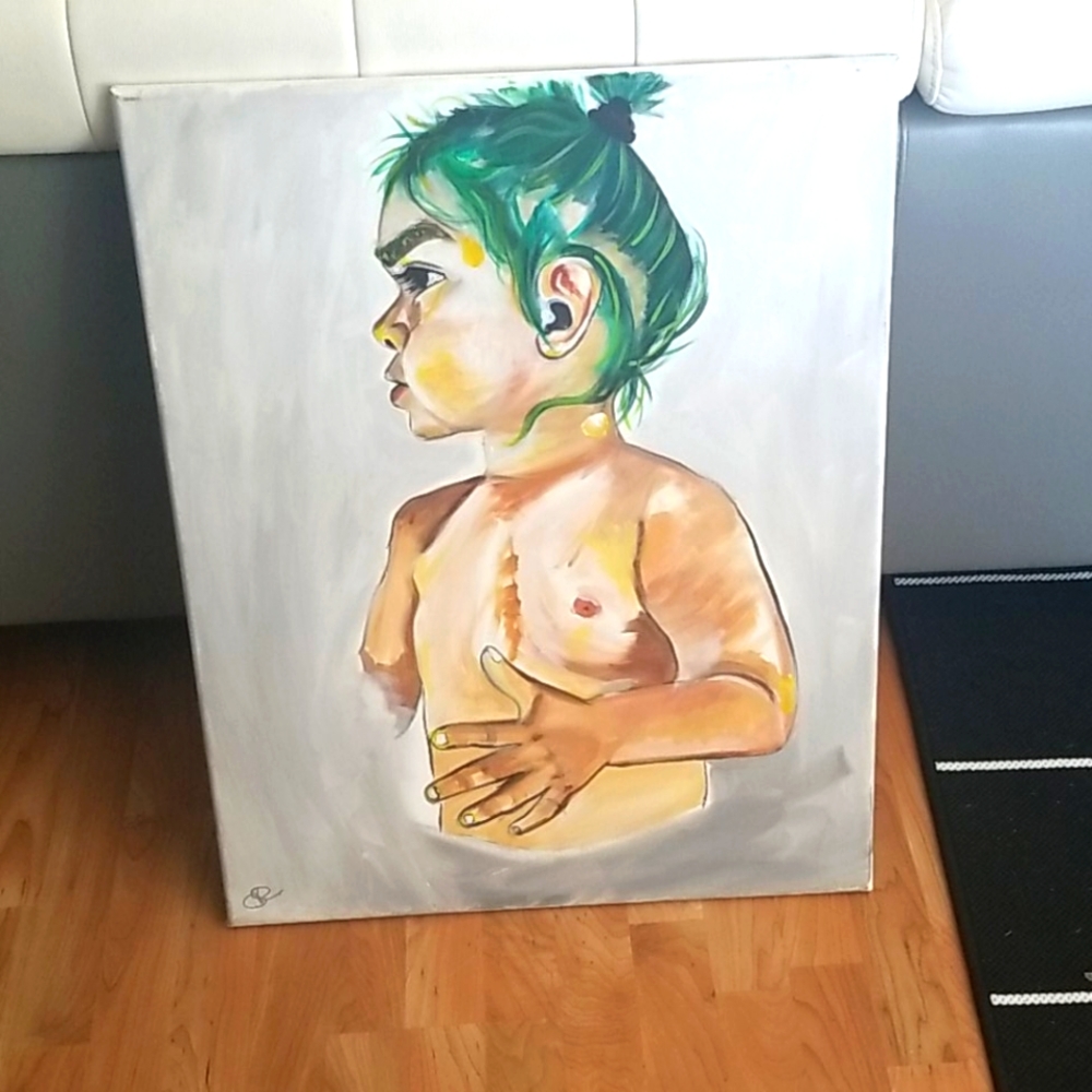 Acrylic Painting "baby sumo"